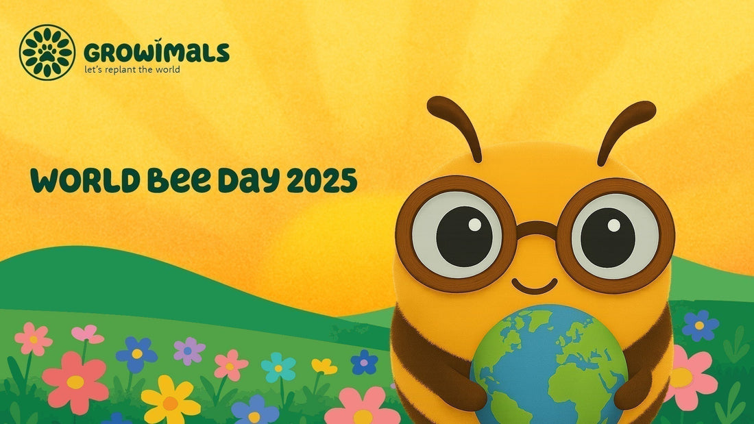 Bee holding the world to celebrate World Bee Day 2025