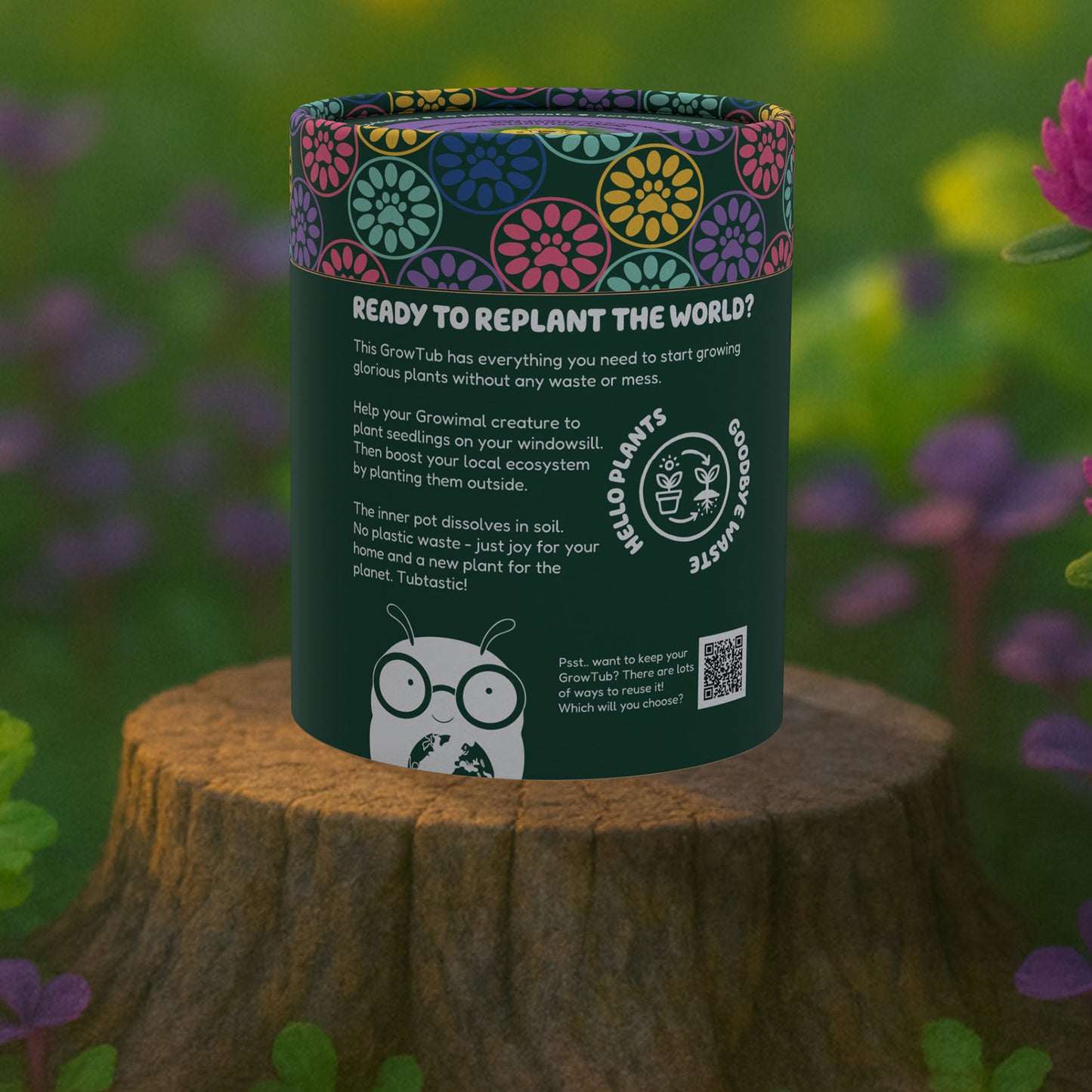 Evening Primrose and Red Clover GrowTub