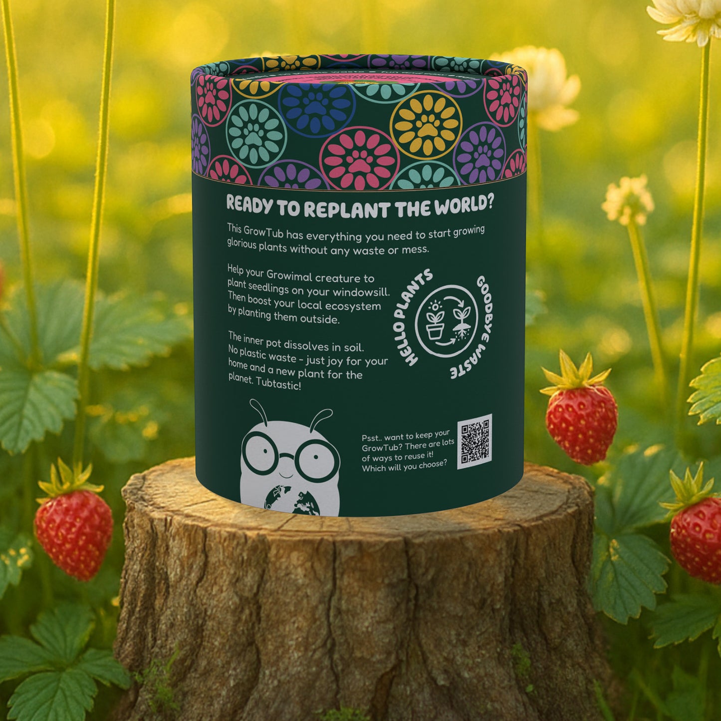 Wild Strawberry and Clover GrowTub